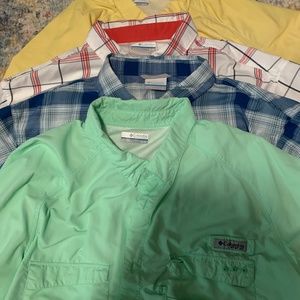 4 Columbia Short Sleeve Button Ups